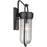Kichler Brix 1 Light Outdoor Wall Light, Small, Textured Black/Clear