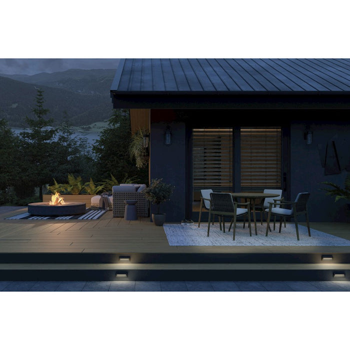 Kichler Brix 1 Light Outdoor Wall Light, Medium, Textured Black/Clear - 59124BKT