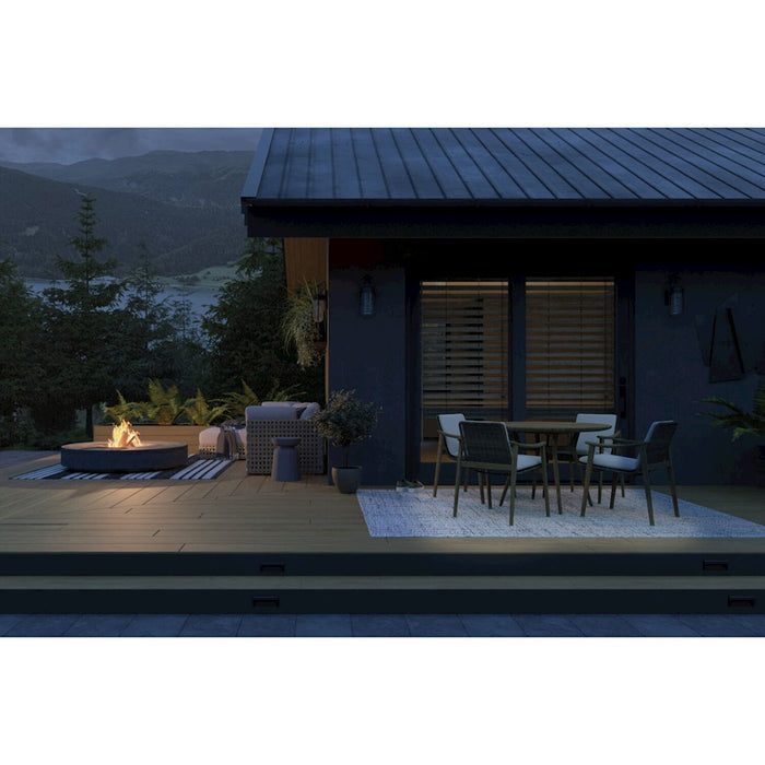 Kichler Brix 1 Light Outdoor Wall Light, Medium, Textured Black/Clear