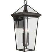 Kichler Regence 11in 2-Light Outdoor Wall Light | Textured Black and Clear Beveled Glass | Entryway & Covered Patio | 11.5 x 26 in | Model 59127BKT