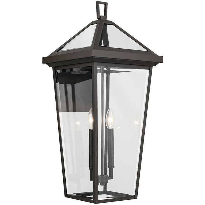 Kichler Regence 2 Light Outdoor Wall Light, Large, Black/Beveled - 59127BKT