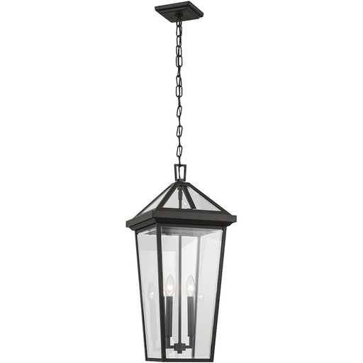 Kichler Regence 2 Light Outdoor Hanging Pendant, Black/Clear Beveled - 59130BKT