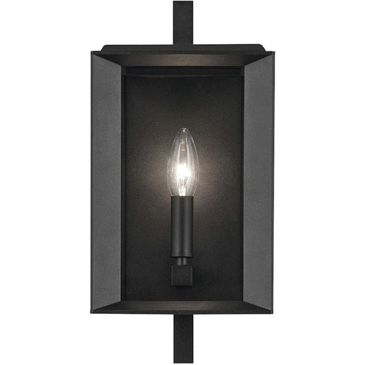 Kichler Kroft 1 Light 14" Outdoor Wall Light, Textured Black/Clear - 59131BKT
