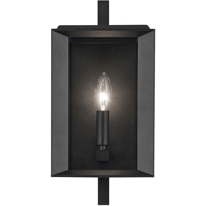 Kichler Kroft 1 Light 14" Outdoor Wall Light, Textured Black/Clear - 59131BKT