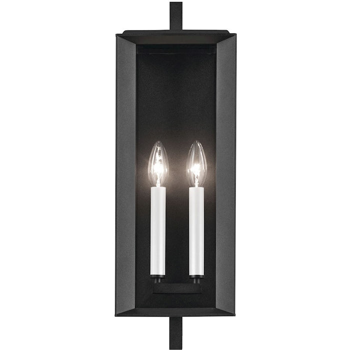Kichler Kroft 2 Light 21" Outdoor Wall Light, Textured Black/Clear - 59132BKT