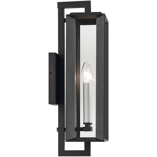 Kichler Kroft 2 Light 21" Outdoor Wall Light, Textured Black/Clear