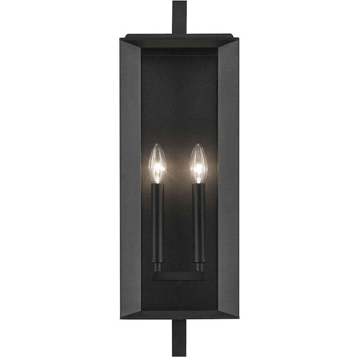 Kichler Kroft 2 Light 24" Outdoor Wall Light, Textured Black/Clear - 59133BKT