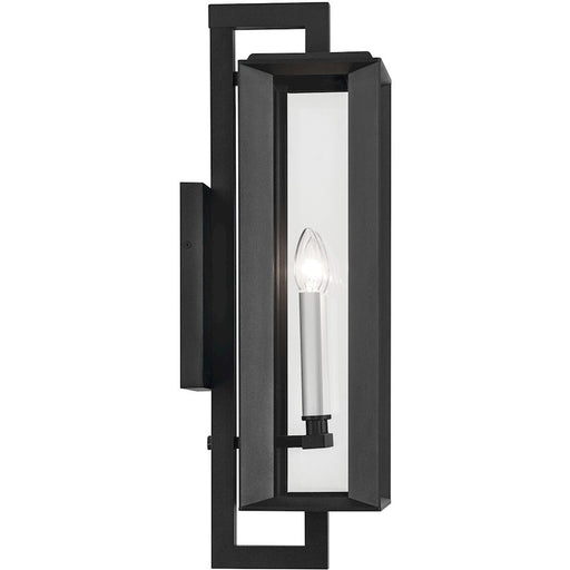 Kichler Kroft 2 Light 24" Outdoor Wall Light, Textured Black/Clear