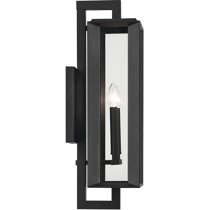 Kichler Kroft 2 Light 24" Outdoor Wall Light, Textured Black/Clear