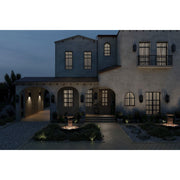 Kichler Kroft 2-Light 28in Outdoor Wall Light | Traditional Textured Black and Clear Glass | Covered Patio & Entryway | 9 x 28 in | Model 59134BKT