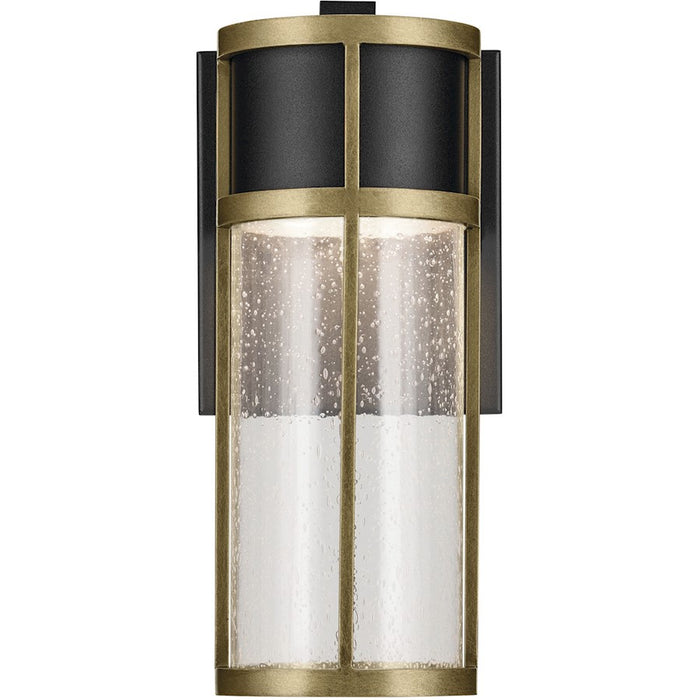 Kichler Camillo 1 Light Outdoor Wall Light, Small, Black/Clear Seeded