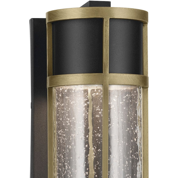 Kichler Camillo 1 Light Outdoor Wall Light, Medium, Black/Seeded - 59140BKT