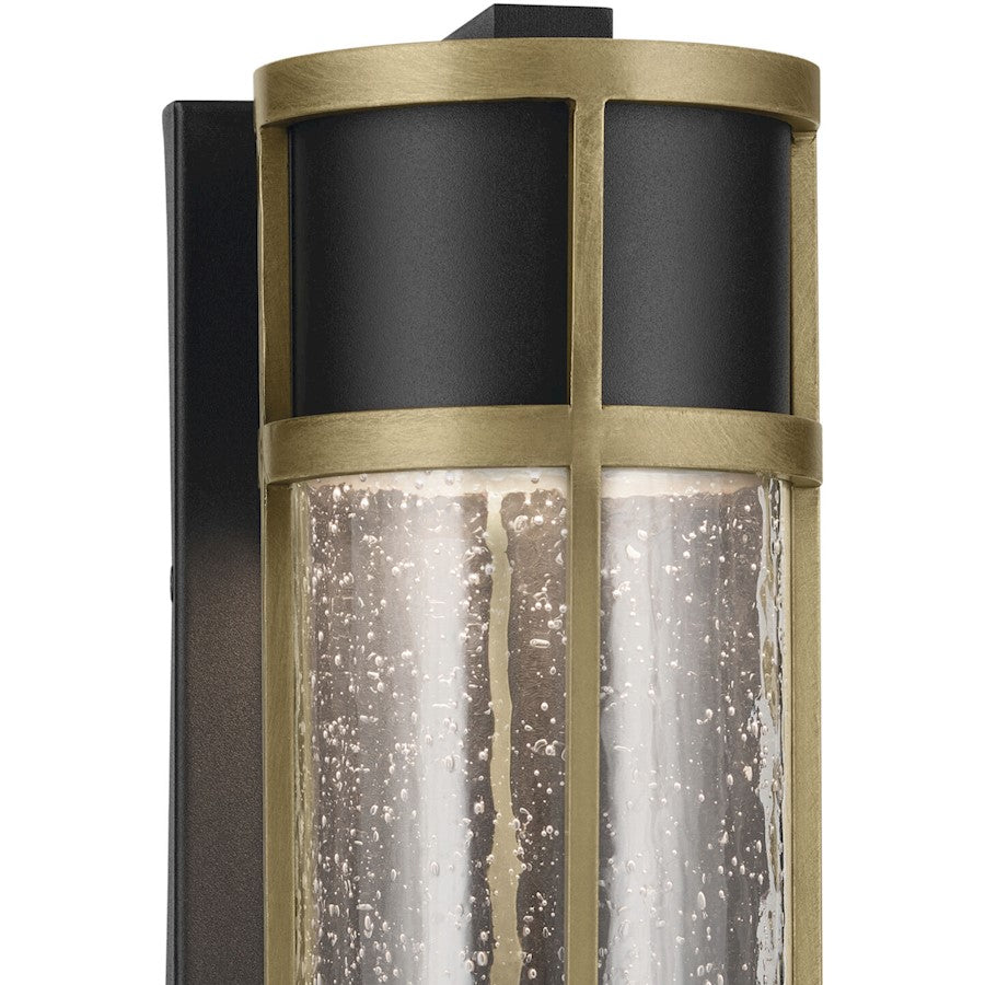 Kichler Camillo 1 Light Outdoor Wall Light, Medium, Black/Seeded - 59140BKT