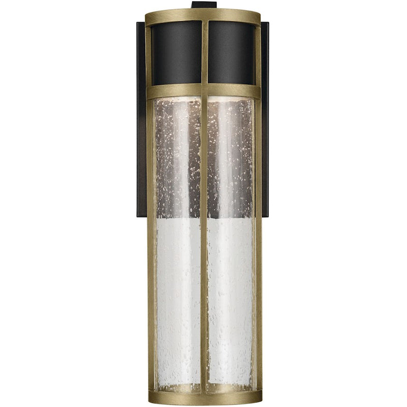 Kichler Camillo 1 Light Outdoor Wall Light, Medium, Black/Seeded