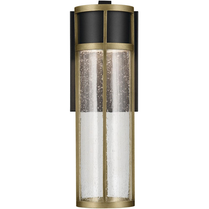 Kichler Camillo 1 Light Outdoor Wall Light, Medium, Black/Seeded