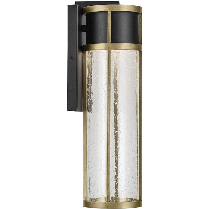 Kichler Camillo 1 Light Outdoor Wall Light, Medium, Black/Seeded