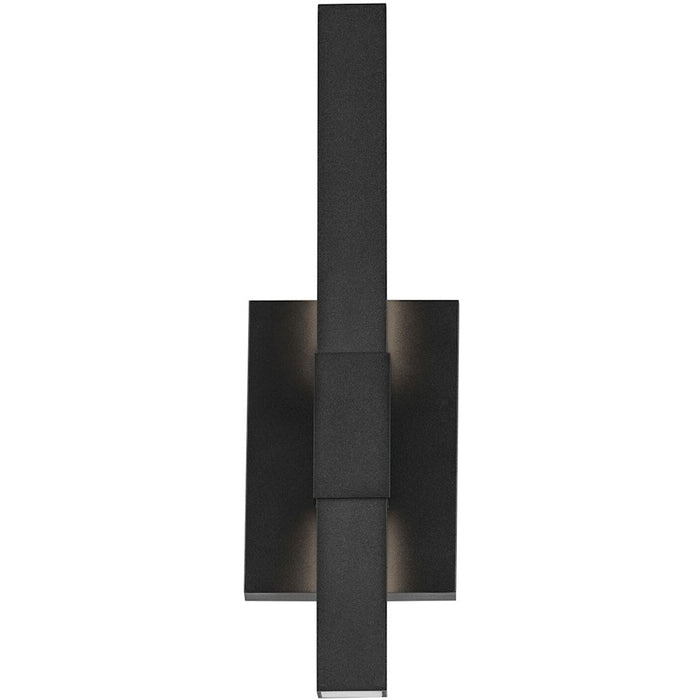 Kichler Nocar 1 Light Outdoor Wall Light, Small, Black/Acrylic Etched