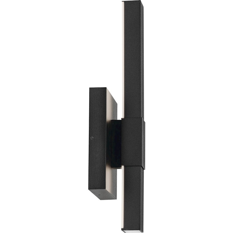 Kichler Nocar 5in 1-Light Outdoor Wall Sconce | Modern Textured Black and Clear Acrylic | Covered Patios | 5 x 16 in | Model 59143BKT