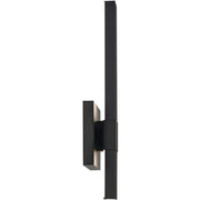 Kichler Nocar 22in 1-Light Outdoor Wall Light | Modern Textured Black Aluminum with Clear Acrylic | Covered Patio & Entryway | Model 59144BKT