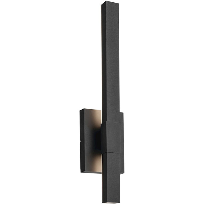 Kichler Nocar 1Lt Outdoor Wall Light, Medium, Black/Acrylic Etched