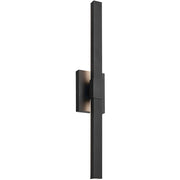 Kichler Nocar 30in 1-Light Outdoor Wall Light | Modern Textured Black Aluminum and Clear Acrylic | Entryway & Patio | 5 x 30 x 3.5 in | Model 59145BKT
