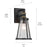 Kichler Talman 1 Light Outdoor Wall Light, Small, Black/Clear