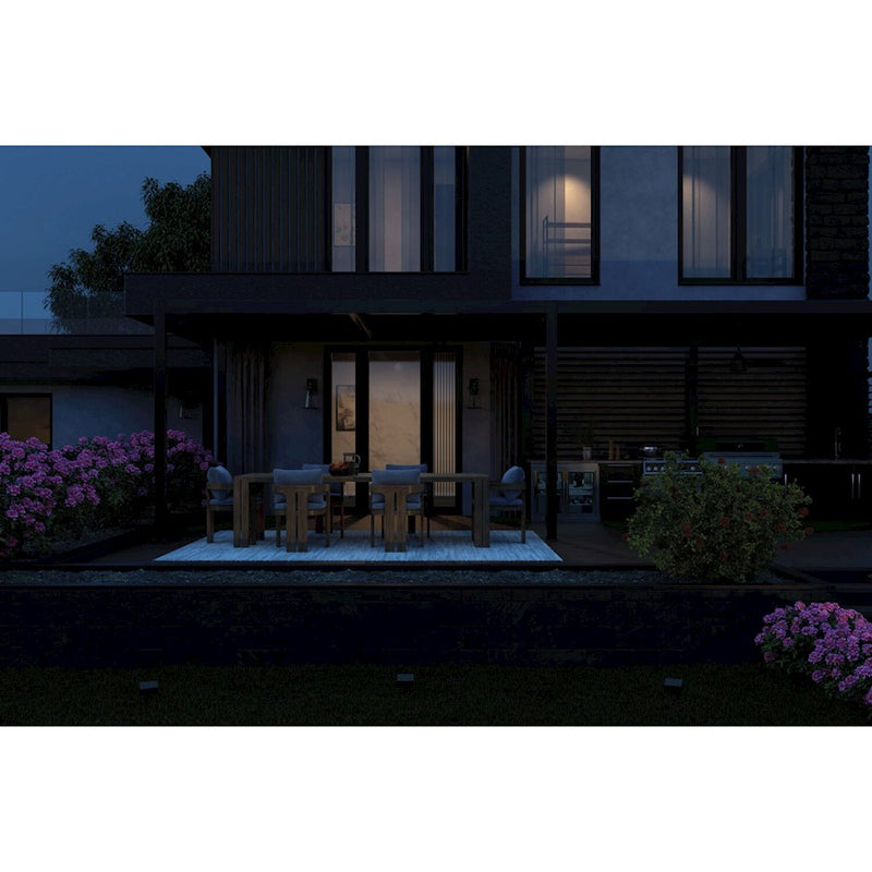 Kichler Talman 18in 1-Light Outdoor Wall Light | Industrial Textured Black and Clear Glass | Covered Patio & Entryway | Model 59147BKT