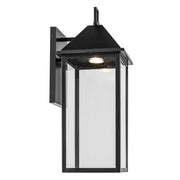 Kichler Prin 22in 1-Light Outdoor Wall Sconce | Traditional Black and Clear Glass | Front Door & Porch | 9 x 22 x 10 in | Model 59159BKDS