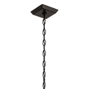 Kichler Prin 22in 1-Light Outdoor Pendant | Traditional Olde Bronze and Clear Glass | Covered Porch & Entryway | 9 x 9 x 22 in | Model 59160OZ