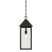 Kichler Prin 22in 1-Light Outdoor Pendant | Traditional Olde Bronze and Clear Glass | Covered Porch & Entryway | 9 x 9 x 22 in | Model 59160OZ