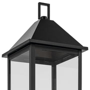 Kichler Prin 25in 1-Light Outdoor Post Light | Traditional Black and Clear Glass | Walkway & Driveway | 9 x 9 x 25 in | Model 59161BK