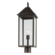 Kichler Prin 9in 1-Light 25in Outdoor Post Light | Traditional Olde Bronze and Clear Glass | Walkway & Driveway | 25in H | Model 59161OZ