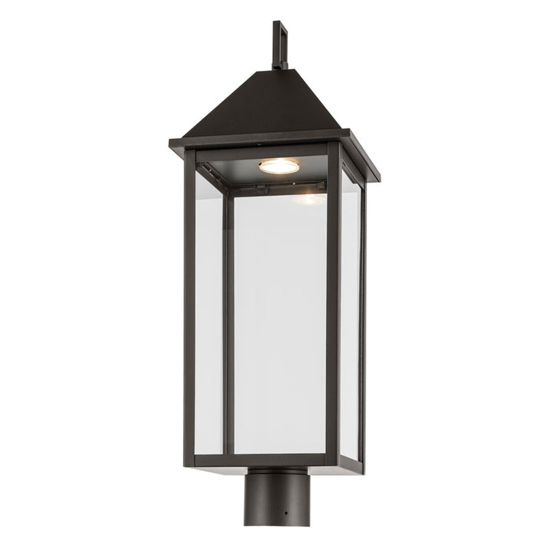 Kichler Prin 9in 1-Light Post Light | Traditional Olde Bronze Aluminum and Clear Glass | Walkway & Driveway | Model 59161OZDS