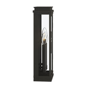Kichler Lundon 17.5in 3-Light Outdoor Wall Sconce | Traditional Olde Bronze and Clear Glass | Porch & Entryway | 6.5 x 17.5 in | Model 59163OZ
