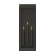 Kichler Lundon 28in 3-Light Outdoor Wall Light | Traditional Olde Bronze Aluminum | Porch & Patio Wet Location | 10.5 x 28.25 in | Model 59165OZ