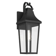 Kichler Cleary 20in 1-Light Outdoor Wall Light | Traditional Textured Black Aluminum Clear Glass | Entryway & Patio | 7 x 20 x 8 in | Model 59194BKT