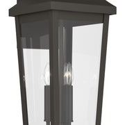 Kichler Cleary 30in 3-Light Outdoor Wall Light | Traditional Olde Bronze and Clear Glass | Entryway & Patio Accent | Model 59196OZ