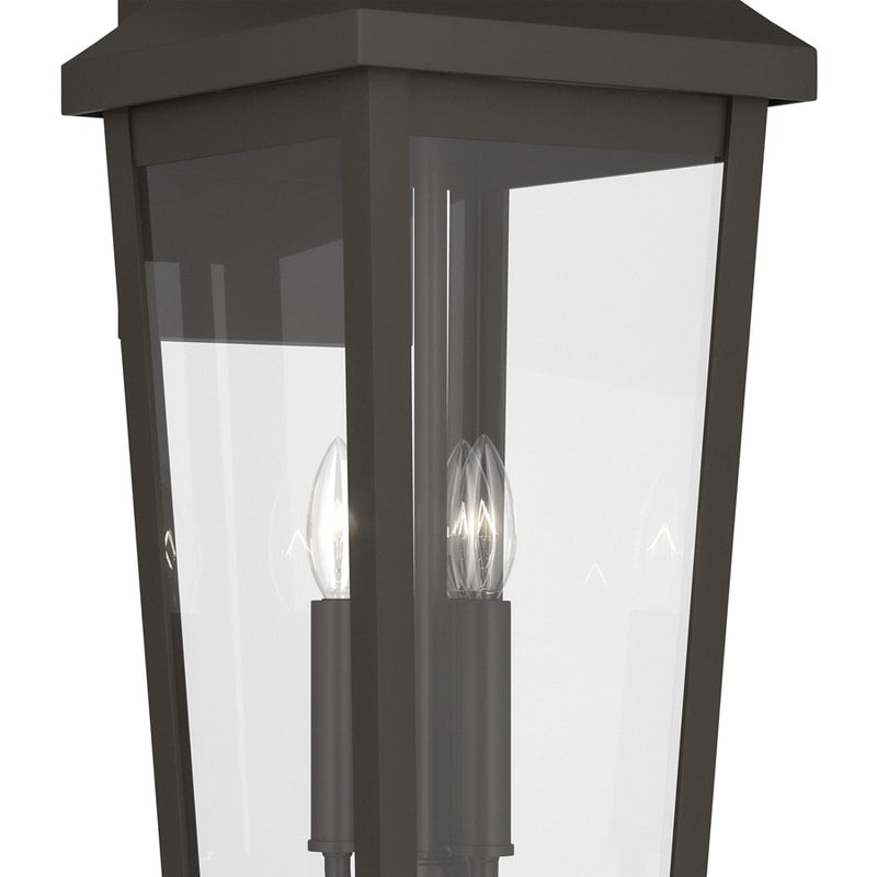 Kichler Cleary 30in 3-Light Outdoor Wall Light | Traditional Olde Bronze and Clear Glass | Entryway & Patio Accent | Model 59196OZ