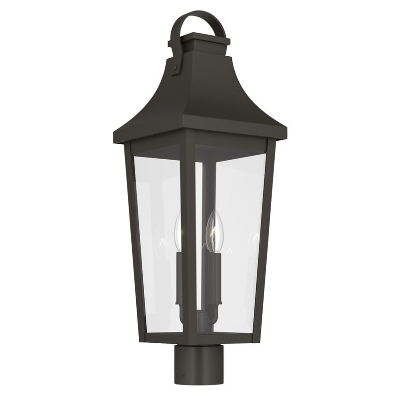 Kichler Cleary 25.25in 2-Light Outdoor Post Light | Traditional Olde Bronze and Clear Glass | Entryway & Pathway | Model 59197OZ
