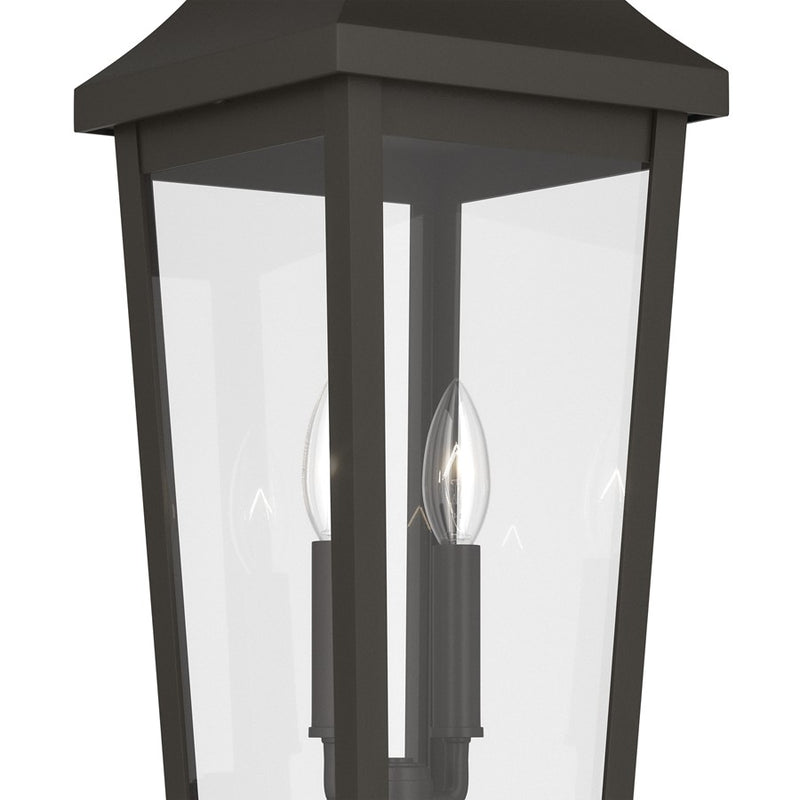 Kichler Cleary 25.25in 2-Light Outdoor Post Light | Traditional Olde Bronze and Clear Glass | Entryway & Pathway | Model 59197OZ