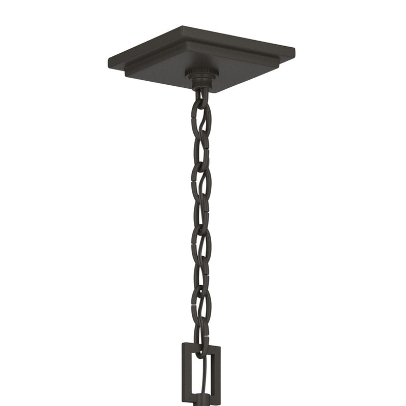 Kichler Cleary 24in 2-Light Outdoor Pendant | Traditional Olde Bronze Aluminum and Clear Glass | Covered Porch & Patio | Model 59198OZ