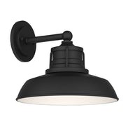 Kichler Fielding 12in 1-Light Outdoor Wall Light | Industrial Textured Black Metal | Entryway & Porch | 12 x 10 x 12.5 in | Model 59205BKT