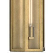 Kichler Berens 20in 1-Light Outdoor Wall Sconce | Traditional Natural Brass Aluminum and Clear Beveled Glass | Entryway & Porch | Model 59215NBR