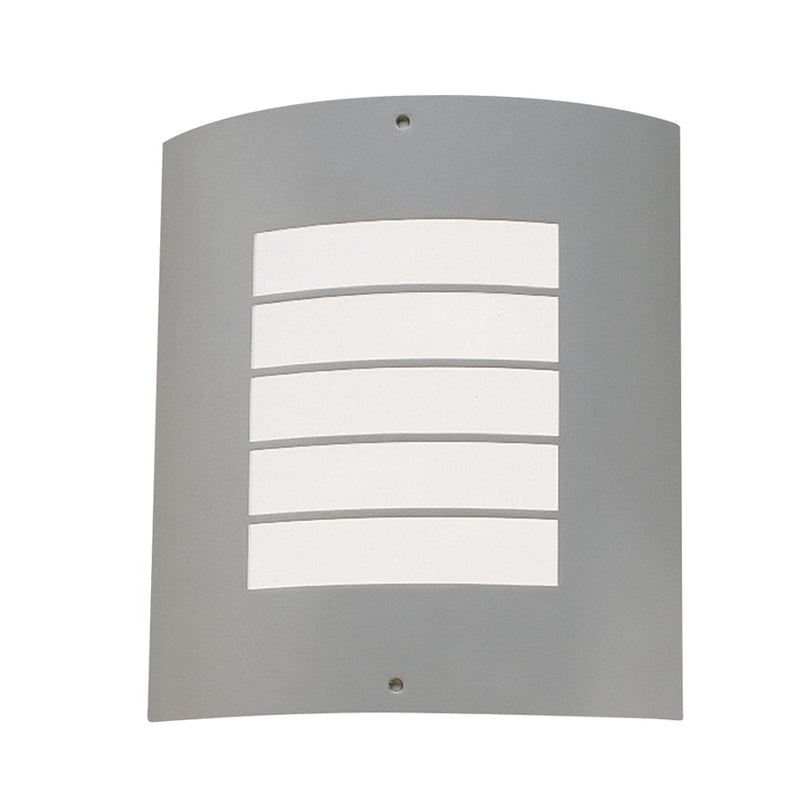 Kichler Newport 10in 1-Light Outdoor Wall Sconce | Contemporary Brushed Nickel and White Diffuser | Covered Patio & Entryway | Model 6040NI