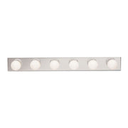 Kichler Linear Bath 36in 6-Light Vanity Light | Chrome Steel | Bathroom Vanity | 36 x 4.5 in | Model 626CH