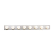 Kichler Linear Bath 48in 8-Light Vanity Light | Brushed Nickel Steel | Bathroom Vanity | 48 x 4.5 x 5.5 in | Model 628NI