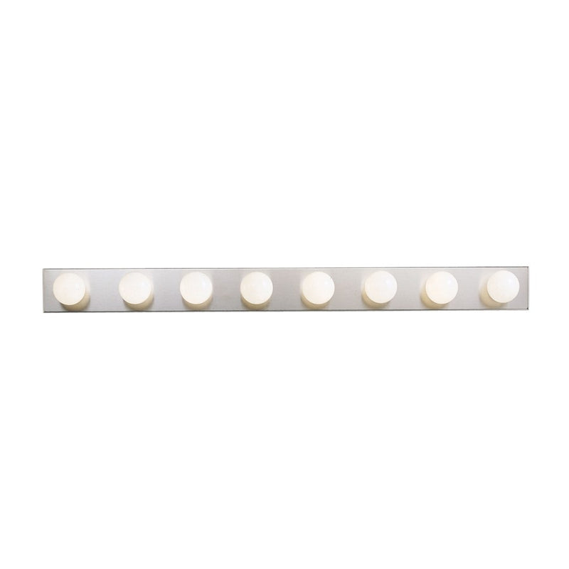 Kichler Linear Bath 48in 8-Light Vanity Light | Brushed Nickel Steel | Bathroom Vanity | 48 x 4.5 x 5.5 in | Model 628NI