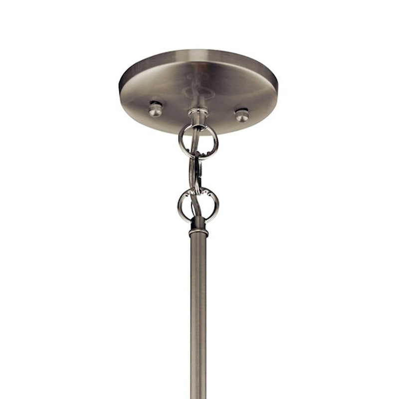 Kichler Crystal Ball 8in 1-Light Mini Pendant | Contemporary Brushed Nickel and Blue Mosaic Glass | Kitchen Island & Dining Room | Model 65408