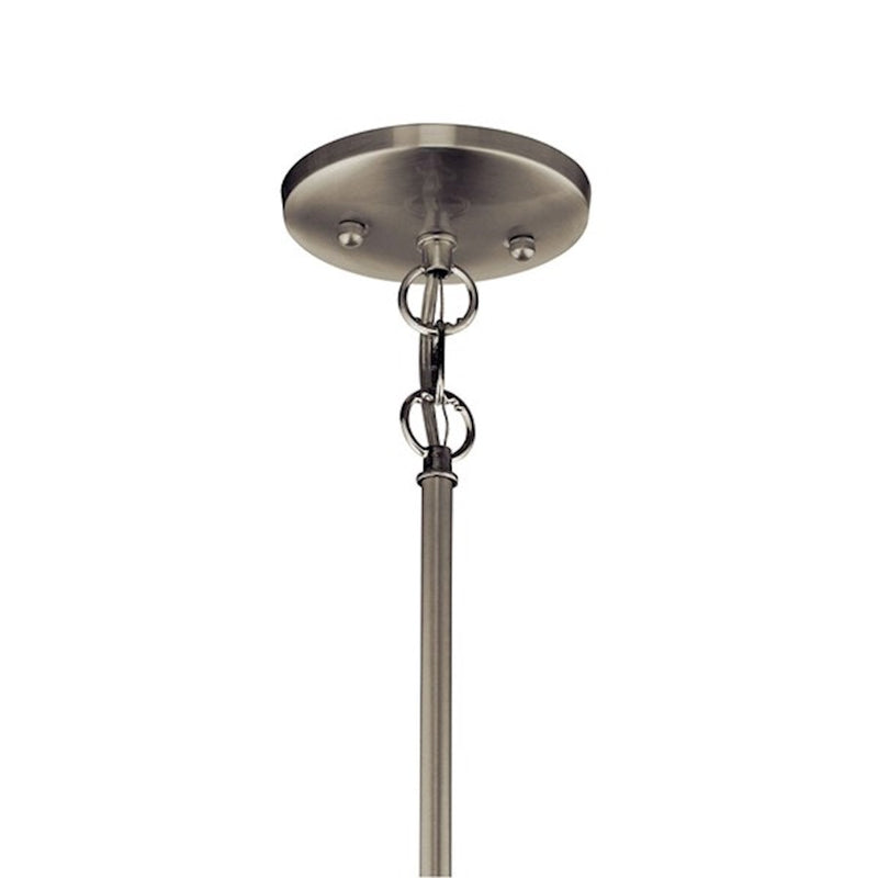 Kichler Crystal Ball 8in 1-Light Mini Pendant | Contemporary Brushed Nickel and Blue Mosaic Glass | Kitchen Island & Dining Room | Model 65408