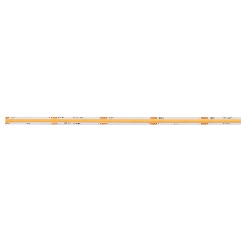 Kichler 6T Series COB Dry Tape Light 100ft | White Plastic | Kitchen & Living Room Shelf Lighting | 2700K, 140 lm/ft, Dimmable | Model 6COB1100S27WH